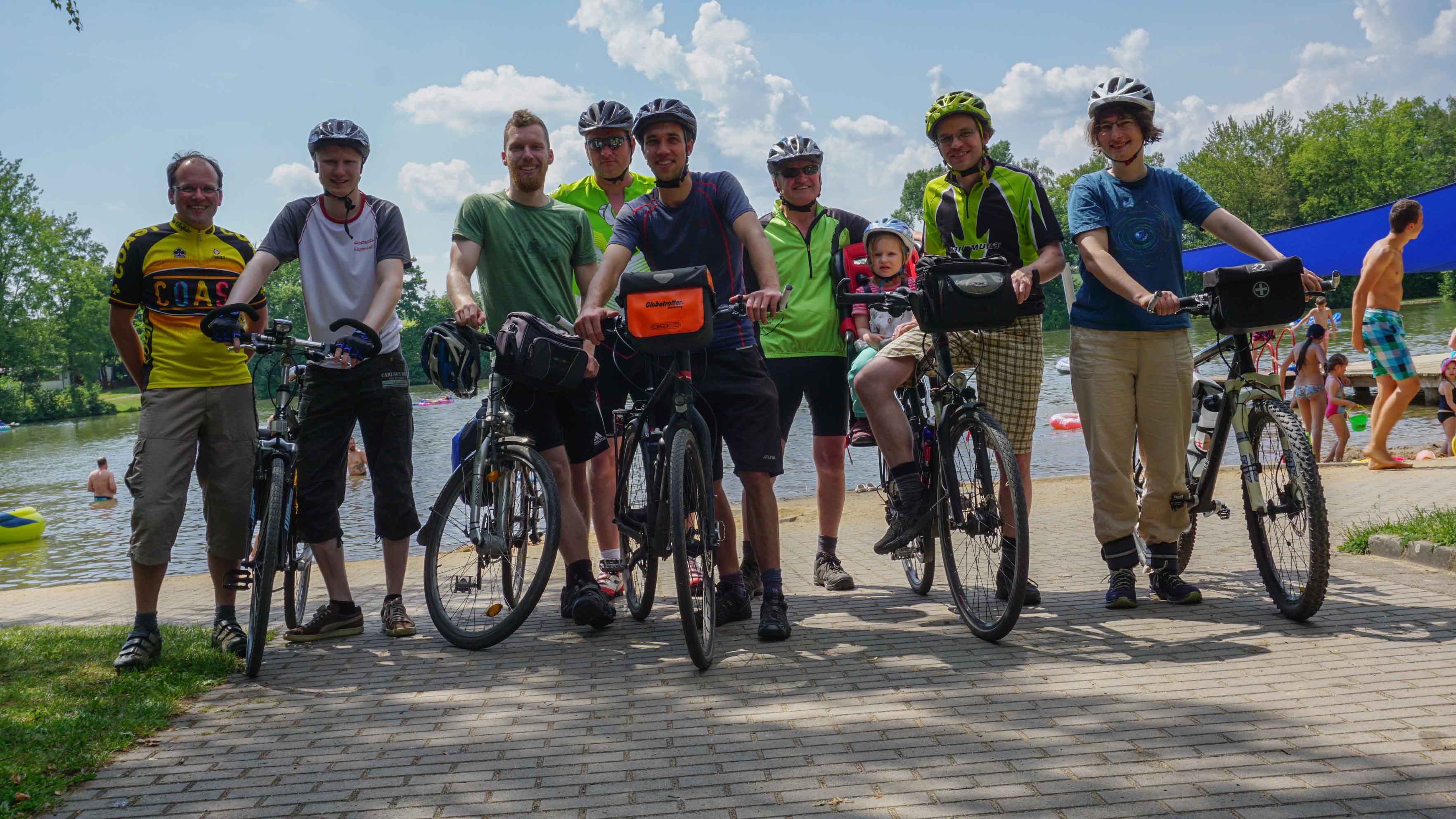 Teilnehmer der eintägigen Radtour 2018