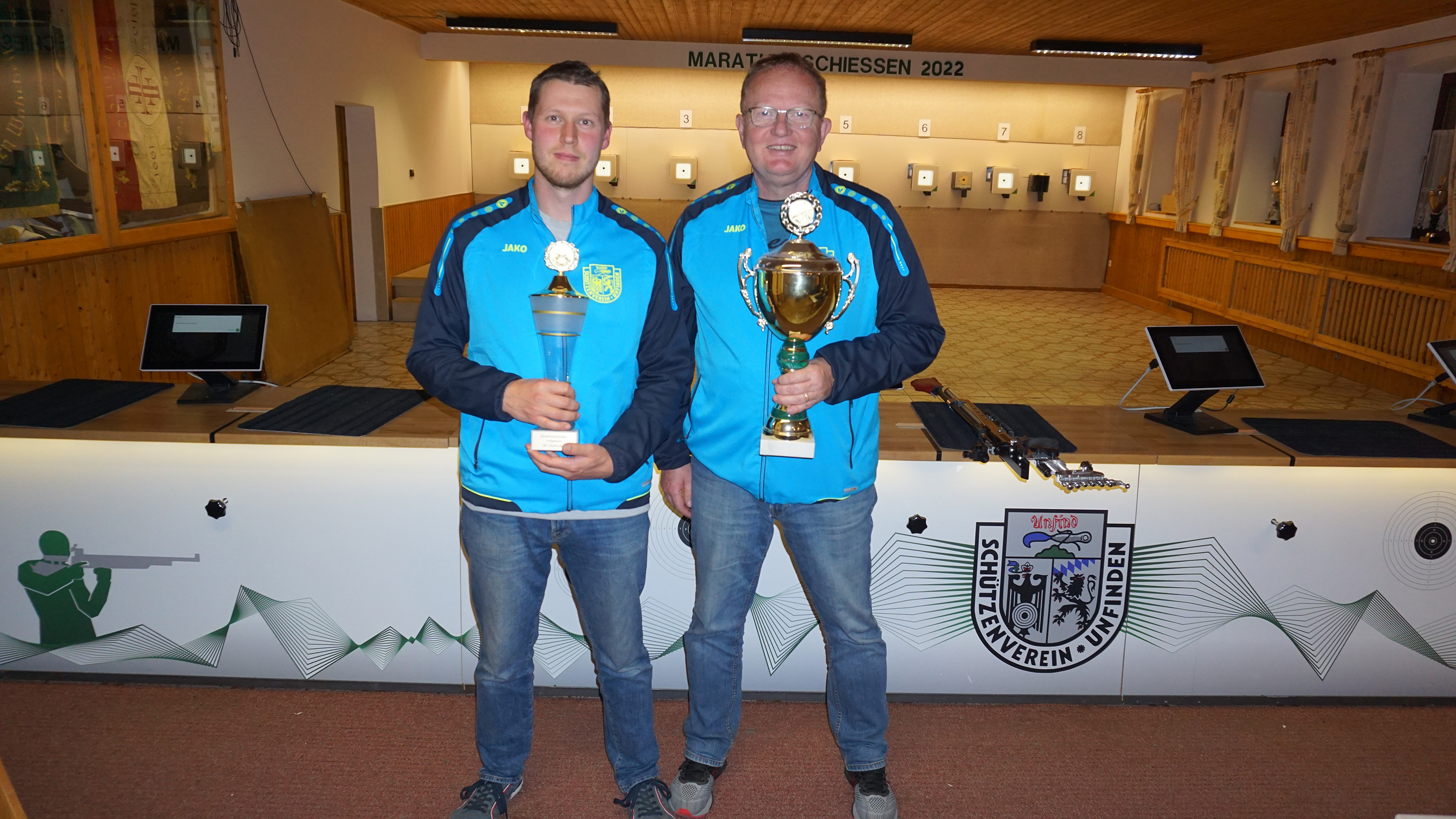 Sieger der Vereinsmeisterschaftsfinale: Daniel Gießl (Luftgewehr) und Udo Sturm (Luftpistole)